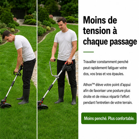 Athon™ – Poignée universelle, confortable et ajustable pour coupe-bordure.