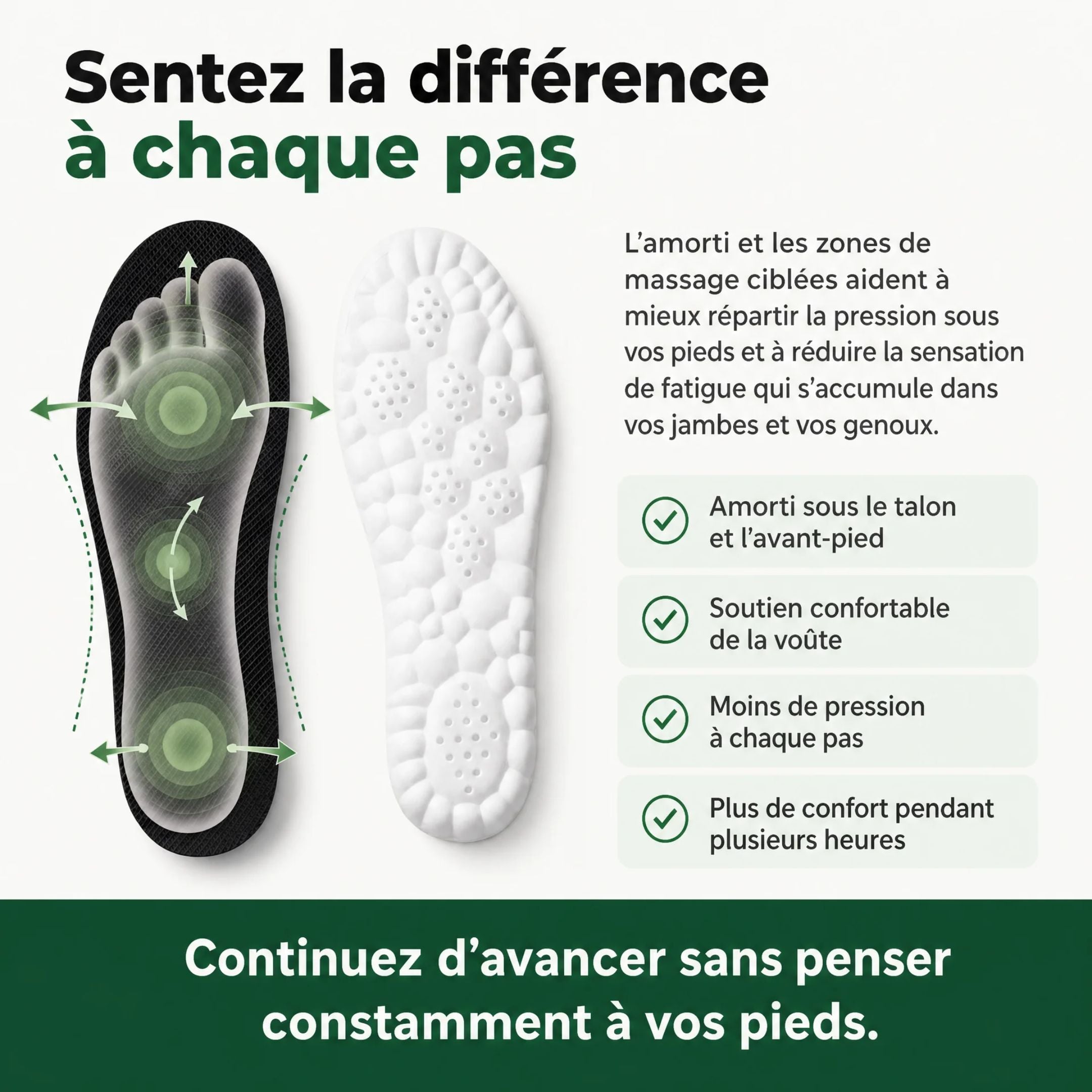 Athon™ – Semelles massantes pour chasse, pêche et randonnée